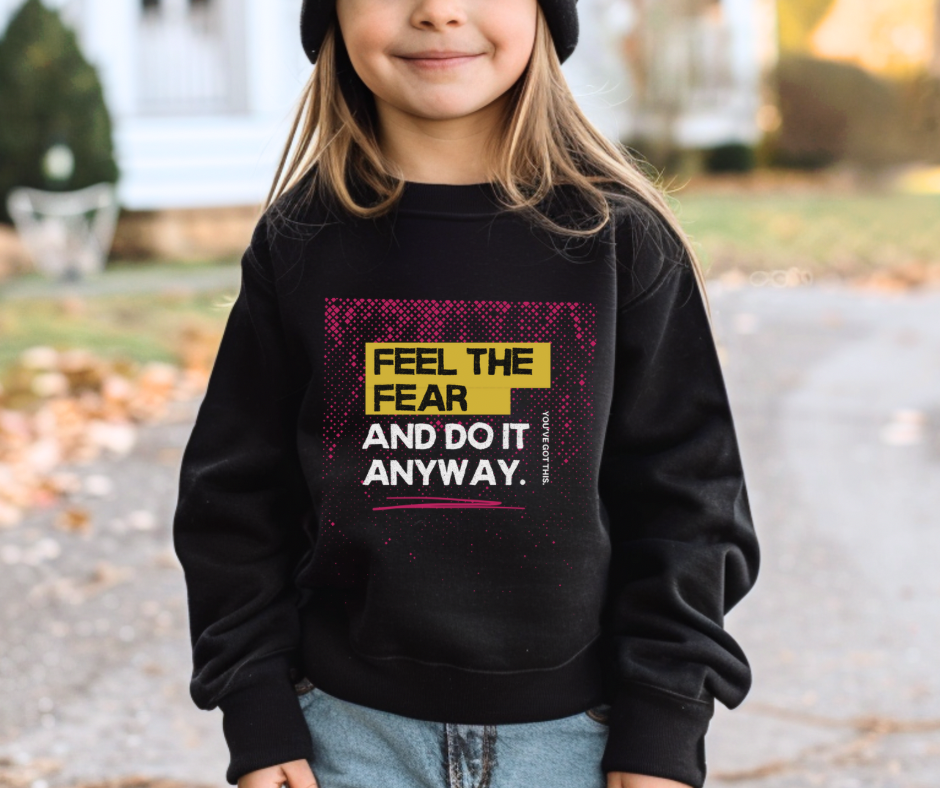 Feel the Fear Do it Anyway | Youth crewneck sweatshirt