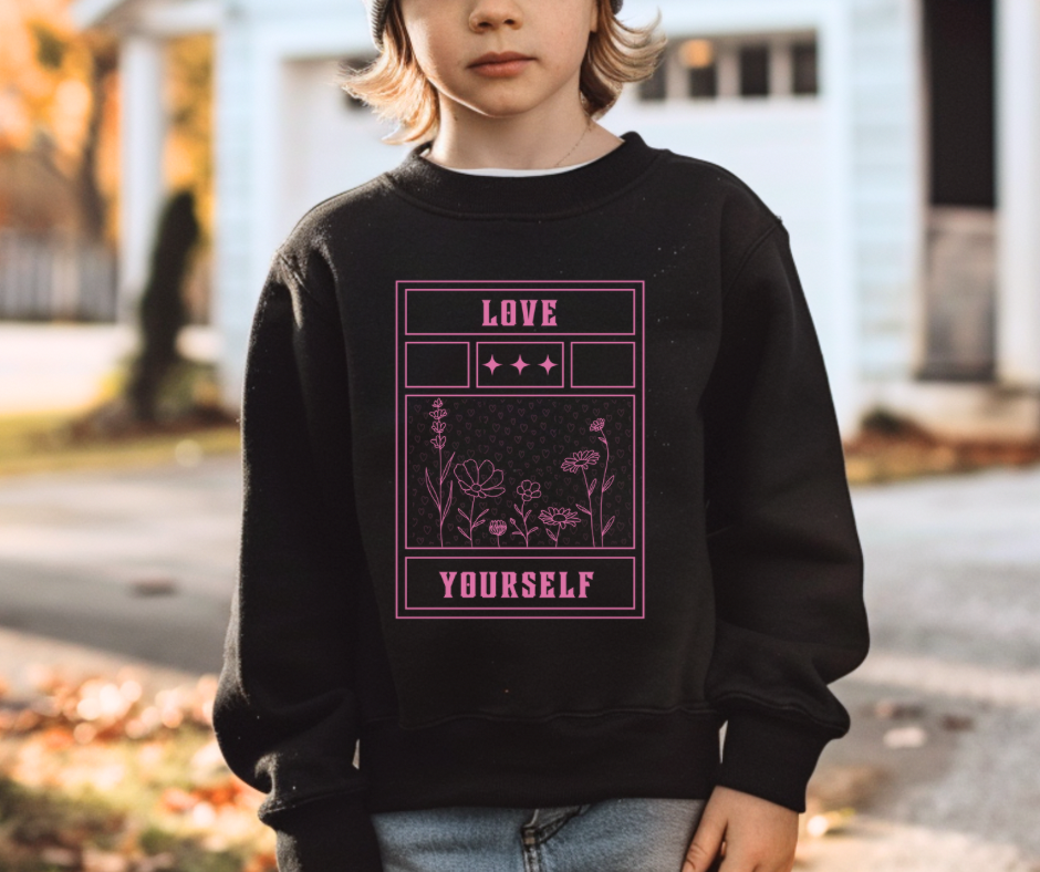 Love Yourself | Youth crewneck sweatshirt