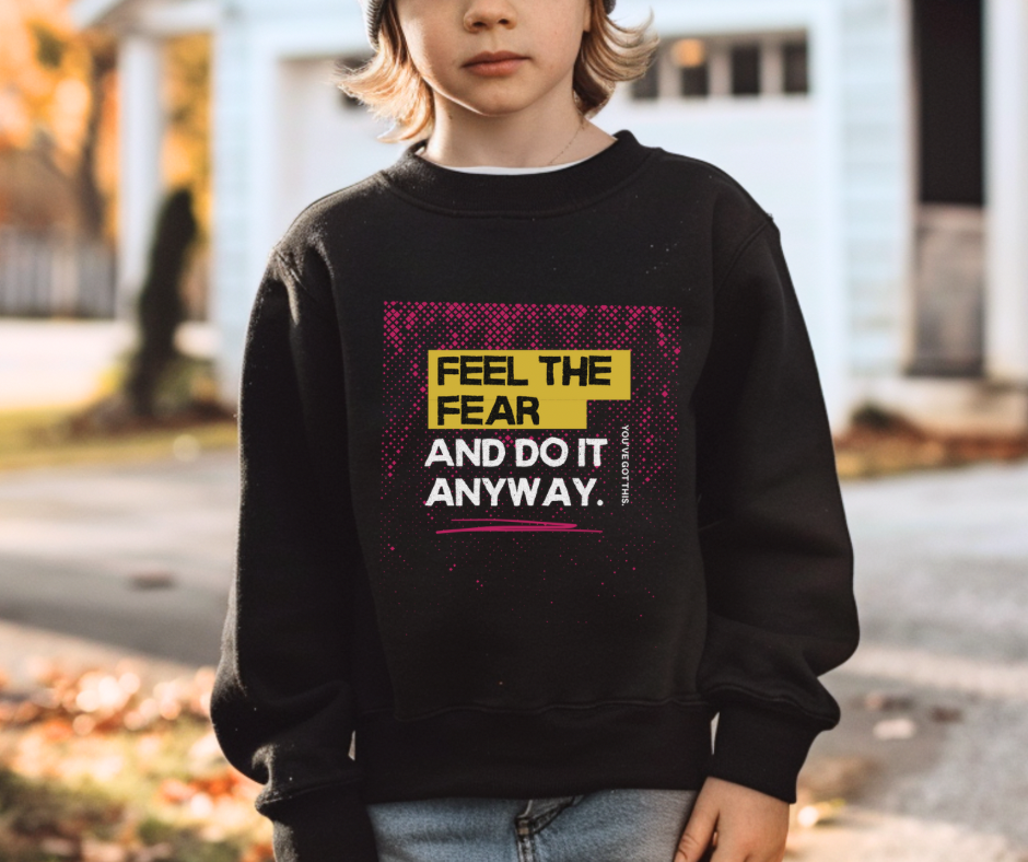 Feel the Fear Do it Anyway | Youth crewneck sweatshirt