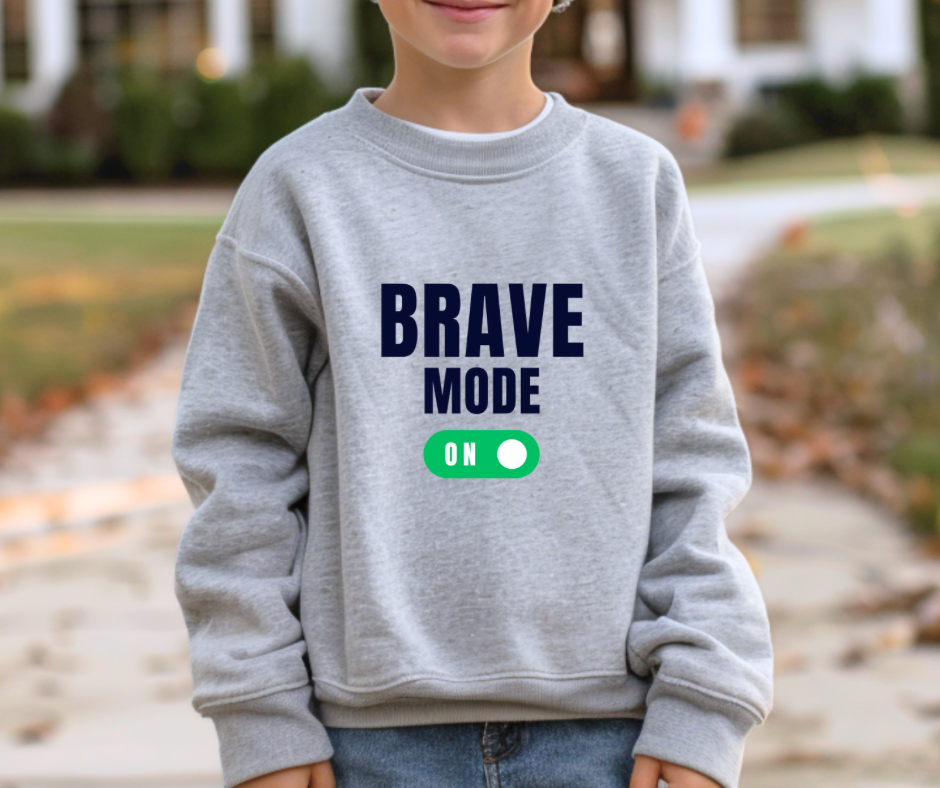 Brave Mode | Youth crewneck sweatshirt