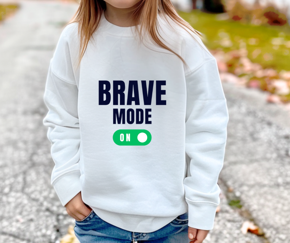 Brave Mode | Youth crewneck sweatshirt