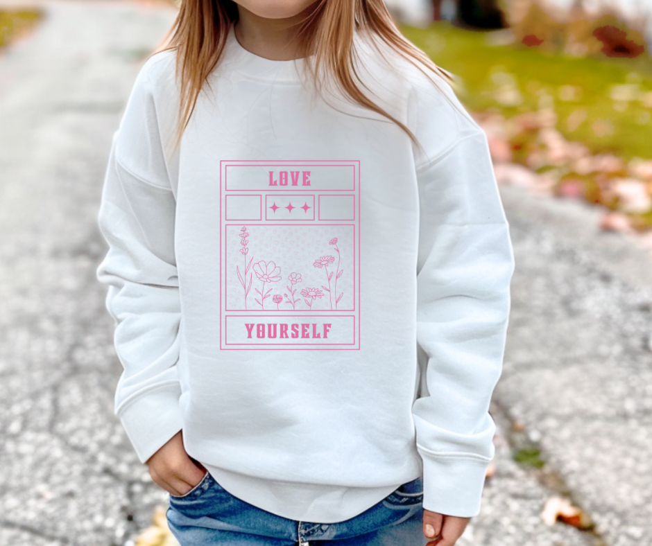 Love Yourself | Youth crewneck sweatshirt