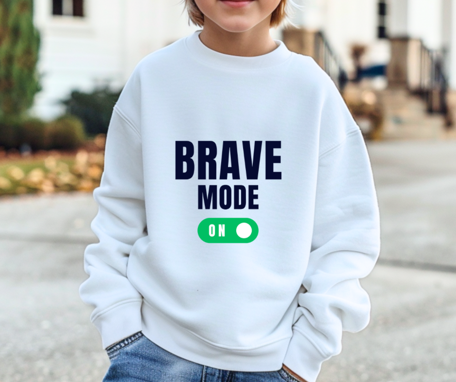 Brave Mode | Youth crewneck sweatshirt
