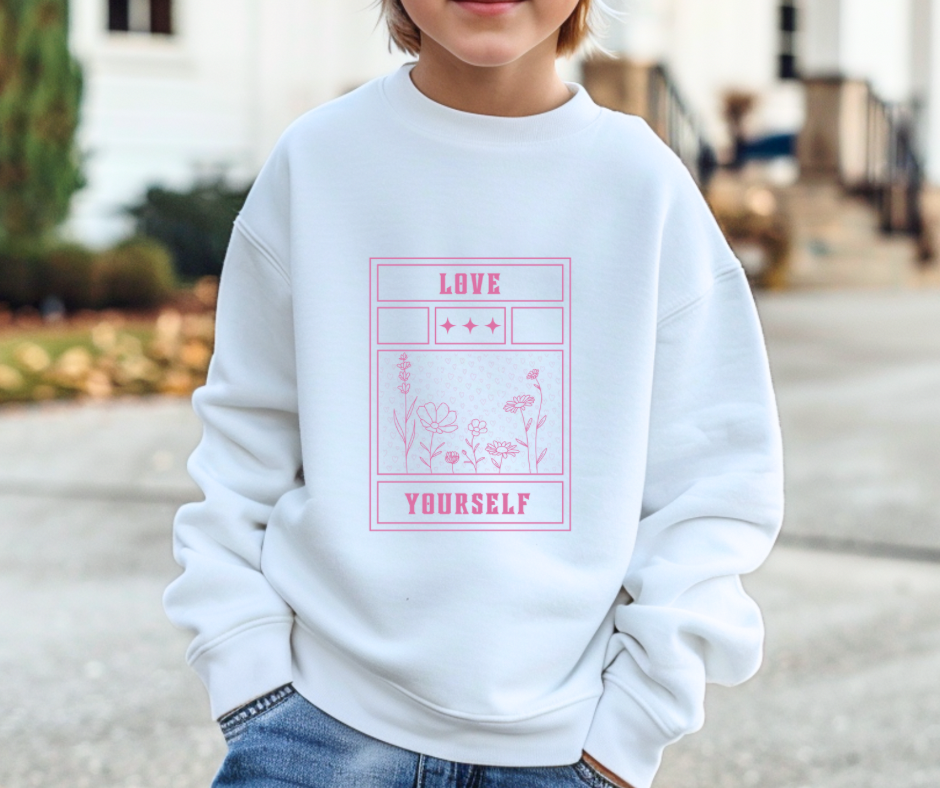 Love Yourself | Youth crewneck sweatshirt