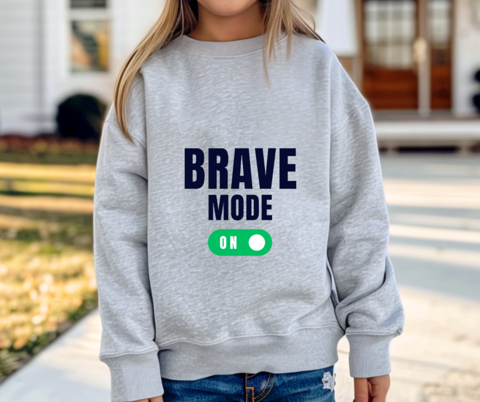 Brave Mode | Youth crewneck sweatshirt