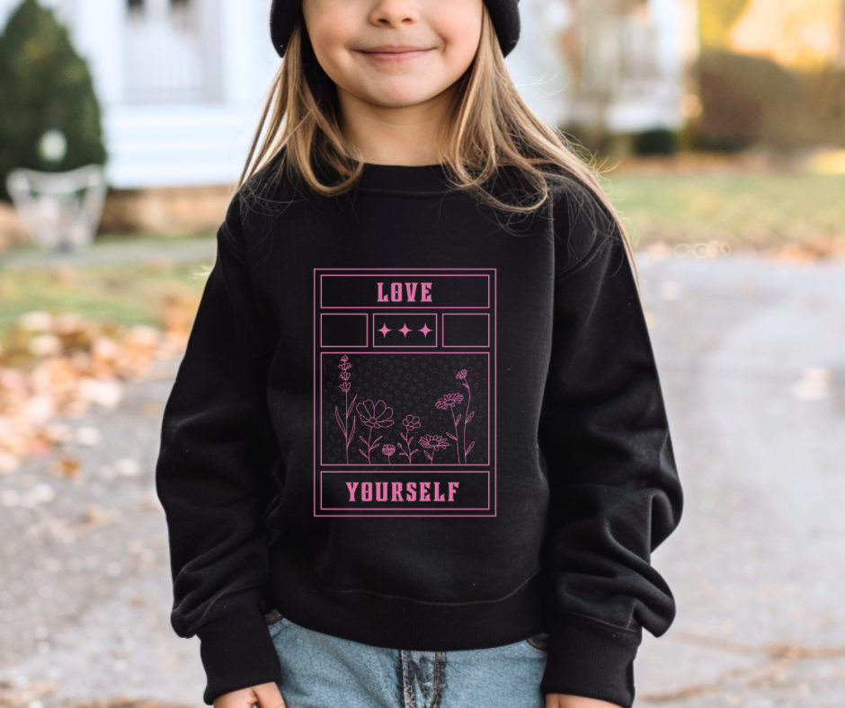Love Yourself | Youth crewneck sweatshirt