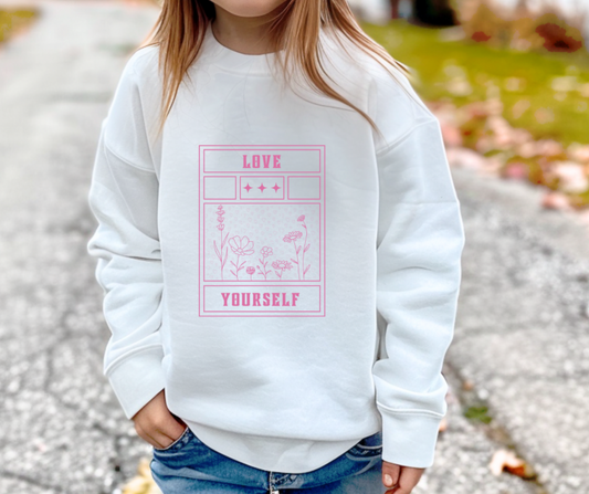 Love Yourself | Youth crewneck sweatshirt